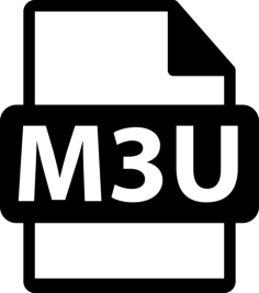 M3U File Format Variant Sketch Style Svg Vector, Free Vectors File